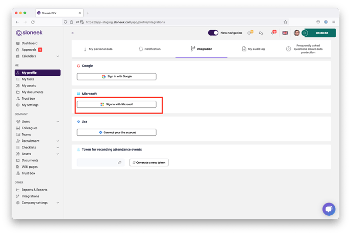 MS Login EN