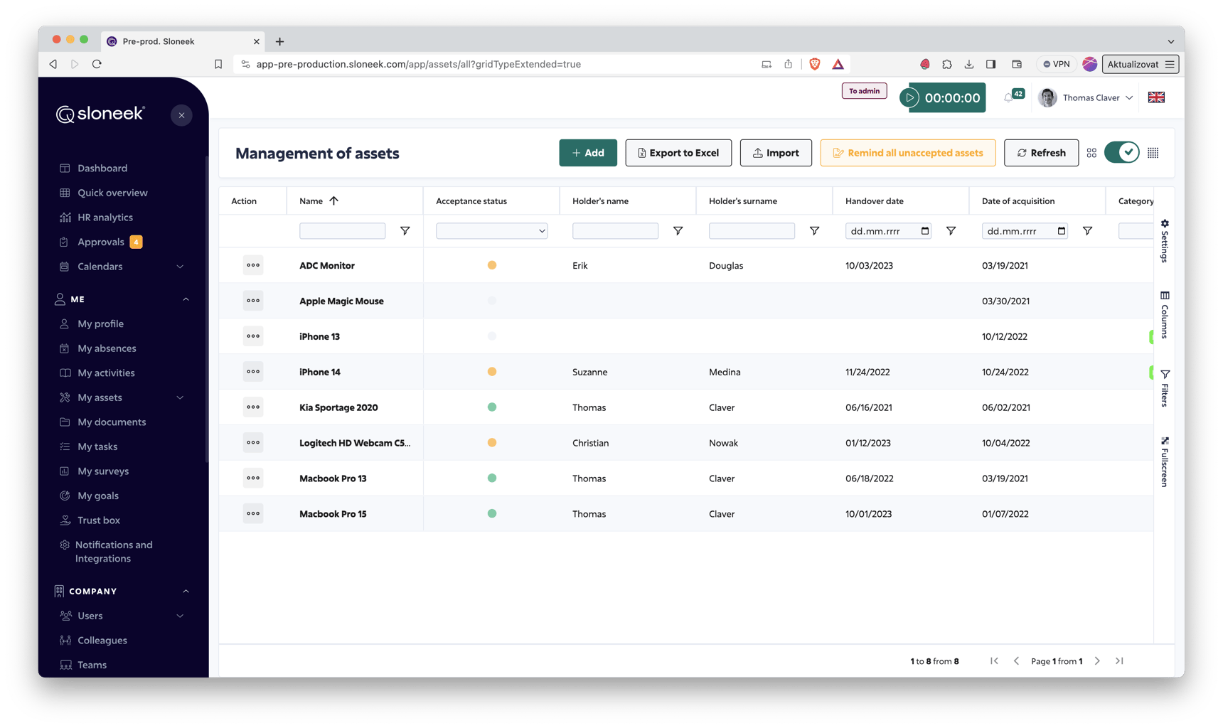 Managing and registering assets – Help Center